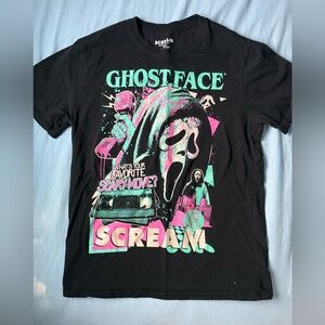 Scream Ghost Face Black Graphic T-Shirt